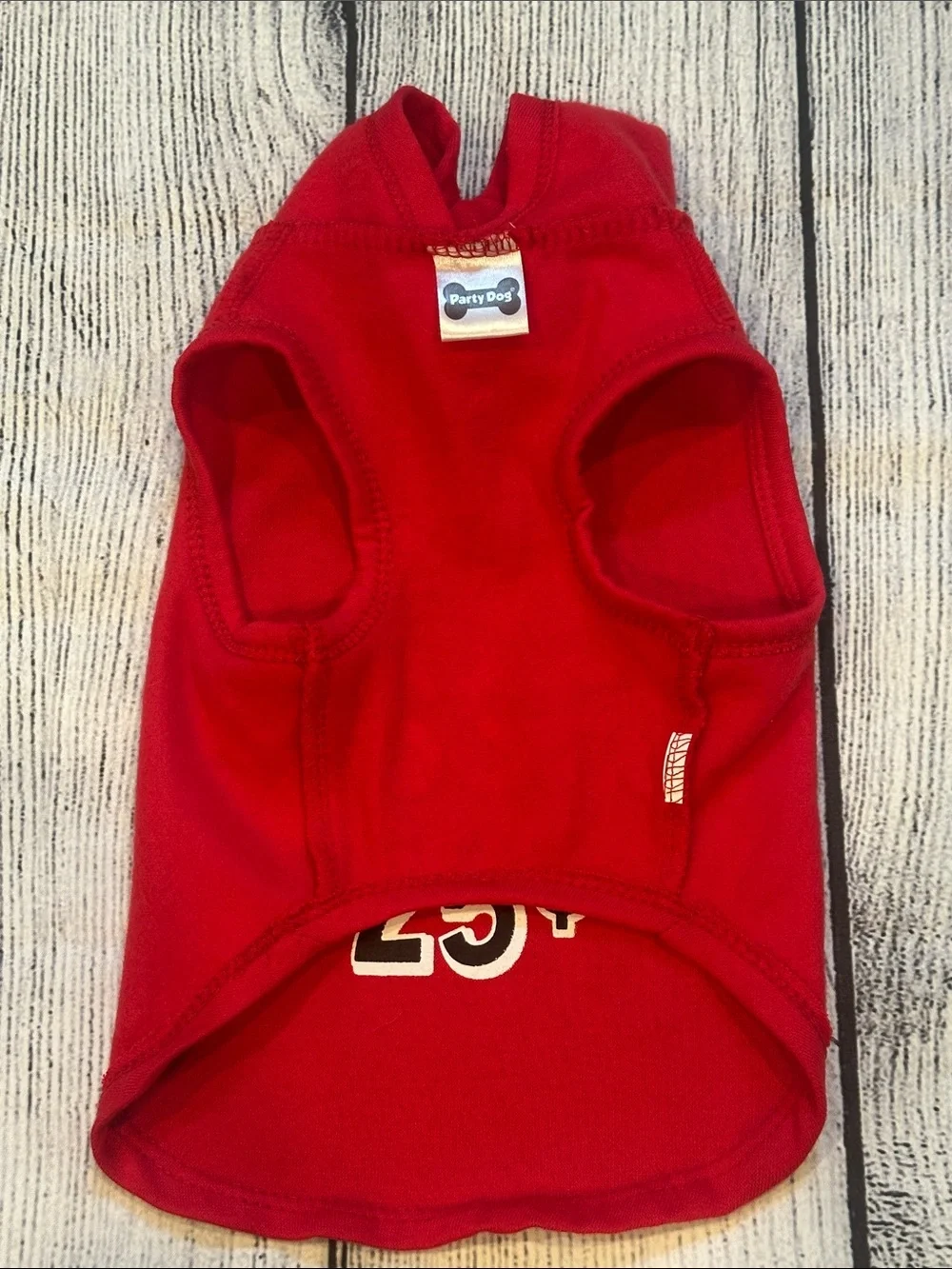 Party Dog Sz Small Red 'KISSES 25¢' Dog Hoodie - Playful Pullover for Pets